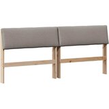 vidaXL Tapecirano vzglavje Taupe 200 cm Masivno borovo les, (5000108706) | Shoptok.si