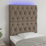  LED uzglavlje smeđesivo 80x7x118/128 cm od tkanine | shoptok.hr