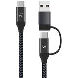 Ewent Kabel Type-C za polnjenje Type-C & Usb2.0 60W črn 1M, (21407287) | Shoptok.si