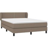  Box spring postelja z vzmetnico taupe 140x200 cm blago, (20791468) | Shoptok.si
