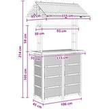  bar stol Prirodna 115 x 95 x 214 cm Bambus | Eponuda.com