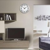 Lowell Stenska ura 40cm / 14930 / okrogla / srebrna / aluminij, steklo, (5000198242) | Shoptok.si
