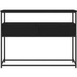  Konzolni stol crni 100 x 40 x 75 cm od konstruiranog drva | shoptok.hr