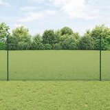vidaXL varjena žična ograja z 11 U stebrički Zelena 1.2x25 m Jeklo Cene