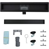  2 u 1 odvod za tuš Crna 60 cm Nehrđajući čelik 304 | shoptok.hr
