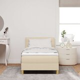 Krevet s kutijom s madracem krem 100x200 cm tkanina | shoptok.hr