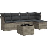 vidaXL 6-dijelni set vrtnih sofa od poliratana s jastucima sivi | shoptok.hr
