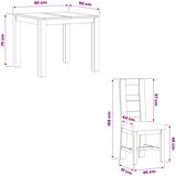  Blagovaonski set 3 kom. Crna Čvrsto Hrastovo Drvo | shoptok.hr