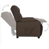  Stol s funkcijo vstajanja temno rjavo blago, (20934899) | Shoptok.si