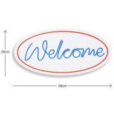 WALLXPERT dekorativna plastična led rasveta welcome red blue | ePonuda.com