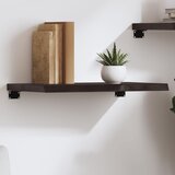  Zidna polica tamnosmeđa 60x30x(2-4) cm od obrađene hrastovine Cijene