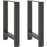  Noge za blagovaonski stol antracit boje 2 kom 50 x (72-73) cm čelik | shoptok.hr