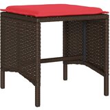 4-dijelni set vrtnih sofa od poliratana s jastucima smeđi | shoptok.hr