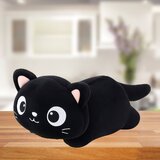 Plišana igračka mačka s velikim očima 45cm - crna | shoptok.hr