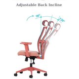 Hanah home Set 2 kancelarijske stolice Lumbar 126 Salmon | ePonuda.com