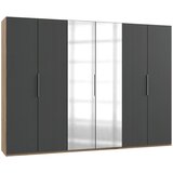 MID.YOU omara s klasičnimi vrati, barve grafita, barve hrasta | Shoptok.si