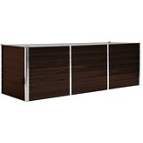 vidaXL Visoka greda rjava 240x80x77 cm pocinkano jeklo | Shoptok.si