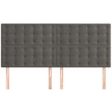  Posteljno vzglavje 4 kosa temno siv 80x5x78/88 cm žamet, (20792804) | Shoptok.si