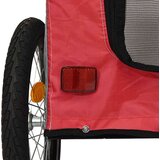 vidaXL Kolesarska prikolica za hišne ljubljenčke rdeča in siva | Shoptok.si