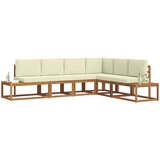  Set vanjskih sofa s jastukom 6 Komad Prirodna i krem | shoptok.hr