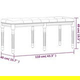  Klupa tamnosiva 110x40x49 cm baršunasta | shoptok.hr