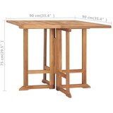  Sklopivi vrtni blagovaonski stol 90x90x75 cm masivna tikovina | shoptok.hr