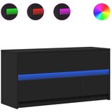 vidaXL TV omarica z LED črna 100x34x50 cm inženirski les | Shoptok.si