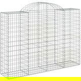  Obokane gabion košare 3 kosi 200x50x140/160 cm pocinkano železo Cene