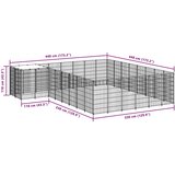  Kavez za pse crni 15,73 m² čelični | Eponuda.com