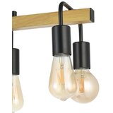 Eglo 43316 - luster na sajli erribera 8xE27/40W/230V hrast/crna | Eponuda.com