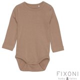 FIXONI Bodi dolgi rokav, Affogat, vel. 62 u
