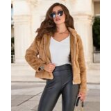 Resti Light brown women's imitation fur jacket | Shoptok.si