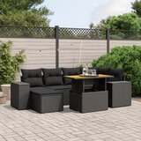 vidaXL 7-dijelni set vrtnih sofa od poliratana s jastucima crni | shoptok.hr