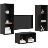 Set TV komoda Crni hrast 37 x 37 x 107 cm Konstruirano drvo | shoptok.hr