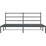  Metalni okvir za krevet s uzglavljem crni 180x200 cm | shoptok.hr