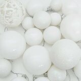 Set Božićnih Ukrasnih Kuglica 120 pcs Bijelo Plastika | shoptok.hr