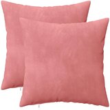  Jastuk s jastukom HEERLEN 2 kom. Ružičasta Baršun - Ružičasta 35 x 35 cm 2 | shoptok.hr