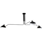 Toolight stropna svjetiljka crna 3 ruke APP569-3C | shoptok.hr