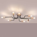  Sollux SL.1671 - Plafonski luster TIMBO 8xE27/15W/230V crna/bež/buk | Eponuda.com