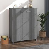 vidaXL Omara za čevlje temno siva 85x40x108 cm trdna borovina Cene