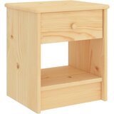 vidaXL Nočna omarica svetli les 35x30x40 cm trdna borovina | Shoptok.si