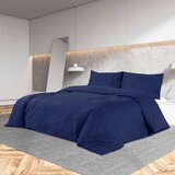  Set posteljine za poplun modri 140 x 200 cm lagana mikrovlakna | shoptok.hr