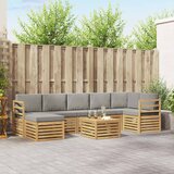  Set vanjskih sofa 8 pcs Bijela i svjetlosiva 59 x 59 x 37 cm | shoptok.hr