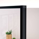 Sobna vrata crna 102 x 201,5 cm kaljeno staklo i aluminij tanka | shoptok.hr