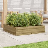  Vrtno cvetlično korito 100x100x23 cm impregnirana borovina | Shoptok.si