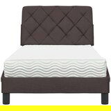 vidaXL Krevet s madracem tamnosmeđi 90 x 190 cm od tkanine | shoptok.hr