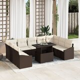 vidaXL set vrtnih sofa Set od 10 Smeđa i Krem Ratan i poliester Cijene