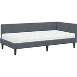  Kutni krevetni okvir s madracem Ostalo 2 pcs Siva Baršun | shoptok.hr