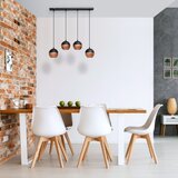  LED luster na sajli MIDWAY 4xGU10/4,8W/230V crna/bakarna | Eponuda.com