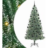  Umjetno Božićno Drvo s Snježnim Flokom i LED Svjetlom 210 cm | shoptok.hr